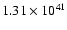 $ 1.31\times 10^{41} $