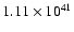 $ 1.11\times 10^{41 } $