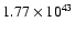 $ 1.77\times 10^{43} $
