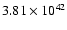 $ 3.81\times 10^{42 } $