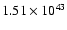 $ 1.51\times 10^{43} $
