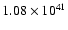 $ 1.08\times 10^{41 } $