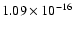 $ 1.09\times 10^{-16 } $