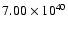 $ 7.00\times 10^{40} $