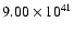 $ 9.00\times 10^{41 } $