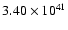 $ 3.40\times 10^{41} $