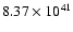 $ 8.37\times 10^{41} $