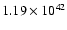 $ 1.19\times 10^{42 } $