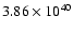 $ 3.86\times 10^{40 } $