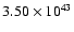 $ 3.50\times 10^{43 } $