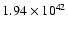 $ 1.94\times 10^{42} $