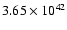 $ 3.65\times 10^{42 } $