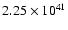 $ 2.25\times 10^{41} $