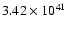 $ 3.42\times 10^{41 } $