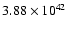 $ 3.88\times 10^{42 } $