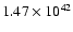 $ 1.47\times 10^{42 } $