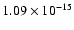 $ 1.09\times 10^{-15 }$