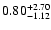 $\rm0.80_{-1.12}^{+2.70} $