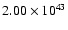 $ 2.00\times 10^{43 } $