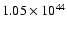 $ 1.05\times 10^{44 } $
