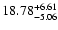 $\rm 18.78_{-5.06}^{+6.61} $
