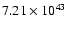 $ 7.21\times 10^{43 } $