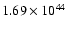 $ 1.69\times 10^{44 } $