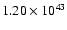 $ 1.20\times 10^{43 } $