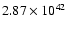 $ 2.87\times 10^{42 } $