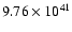 $ 9.76\times 10^{41} $