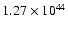 $ 1.27\times 10^{44 } $