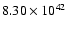 $ 8.30\times 10^{42 } $