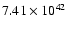 $ 7.41\times 10^{42 } $