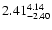 $\rm 2.41_{-2.40}^{4.14} $