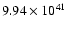 $ 9.94\times 10^{41} $