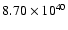 $ 8.70\times 10^{40 } $