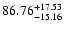 $\rm 86.76_{-15.16}^{+17.53} $