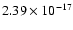 $ 2.39\times 10^{-17 } $
