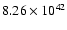 $ 8.26\times 10^{42 } $