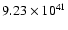 $ 9.23\times 10^{41} $