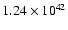 $ 1.24\times 10^{42 } $