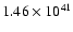$ 1.46\times 10^{41 } $