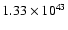 $ 1.33\times 10^{43 } $