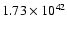 $ 1.73\times 10^{42 } $