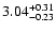 $\rm 3.04_{-0.23}^{+0.31} $