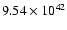$ 9.54\times 10^{42 } $