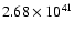 $ 2.68\times 10^{41} $