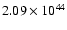 $ 2.09\times 10^{44} $