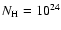 $N_{\rm H} = 10^{24}$