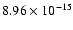$ 8.96\times 10^{-15 }$